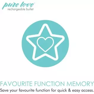 Pure Love Rechargeable Vibrating Bullet Purple, Waterproof, Multispeed and Multifunction, Adult Sex Toy