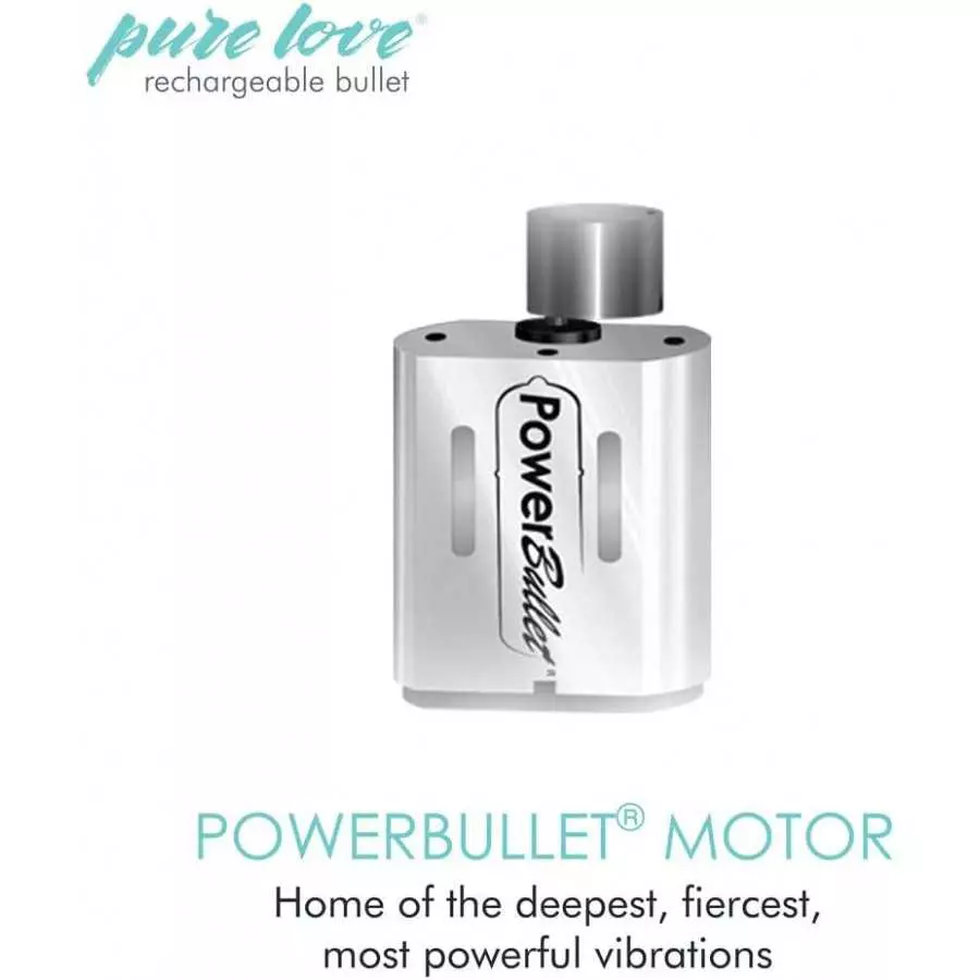Pure Love Rechargeable Vibrating Bullet Purple, Waterproof, Multispeed and Multifunction, Adult Sex Toy