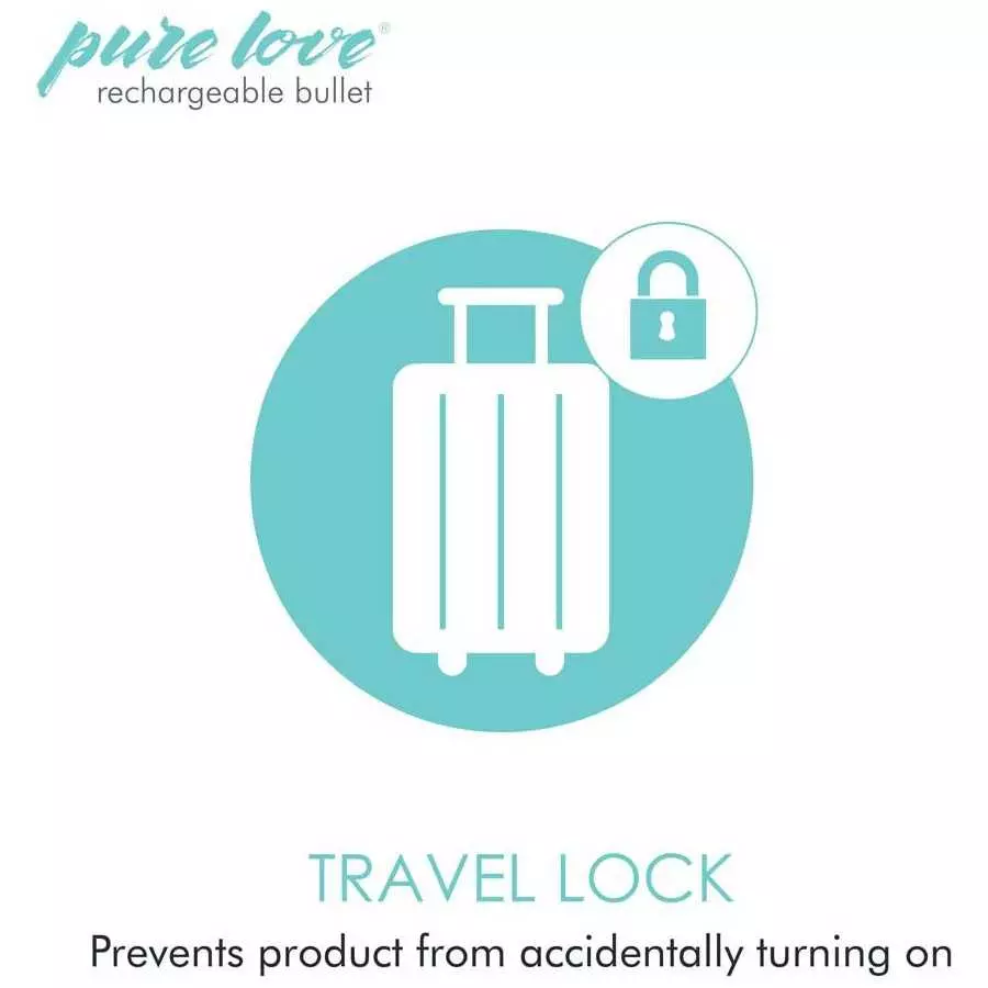 Pure Love Rechargeable Vibrating Bullet Purple, Waterproof, Multispeed and Multifunction, Adult Sex Toy