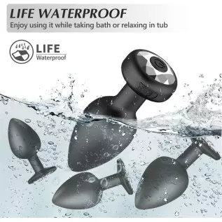 Anal Plug Vibrating Butt Plug - Anal Sex Toys Trainer 3PCS Silicone Jeweled Butt Plugs and 1PCS Remote Control 9 Vibration Modes