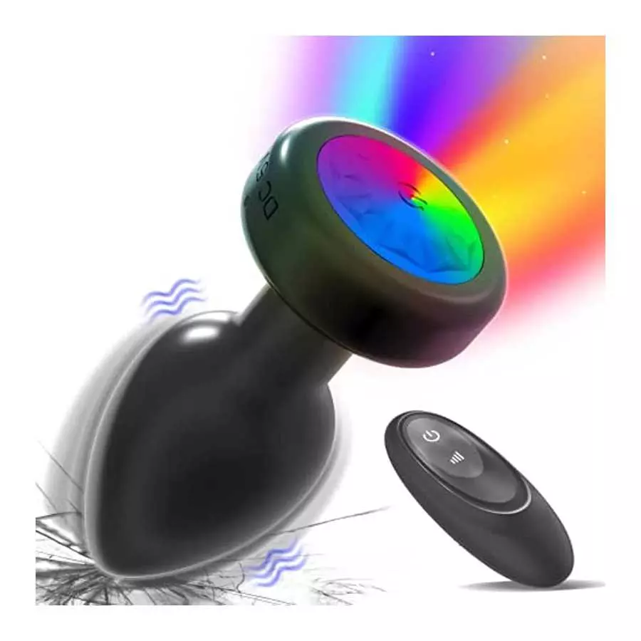 Vibrating Anal Plug Light Up Anal Vibrator Prostate Massagers with Remote Control, Fetish G-spot Stimulator LED Light Silicone R Vibrating Anal Plug Light Up Anal Vibrator Prostate Massagers with Remote Control, Fetish G-spot Stimulator LED Light Silicone R