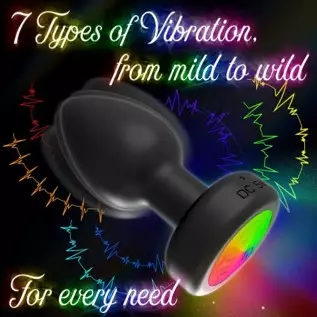 Vibrating Anal Plug Light Up Anal Vibrator Prostate Massagers with Remote Control, Fetish G-spot Stimulator LED Light Silicone R