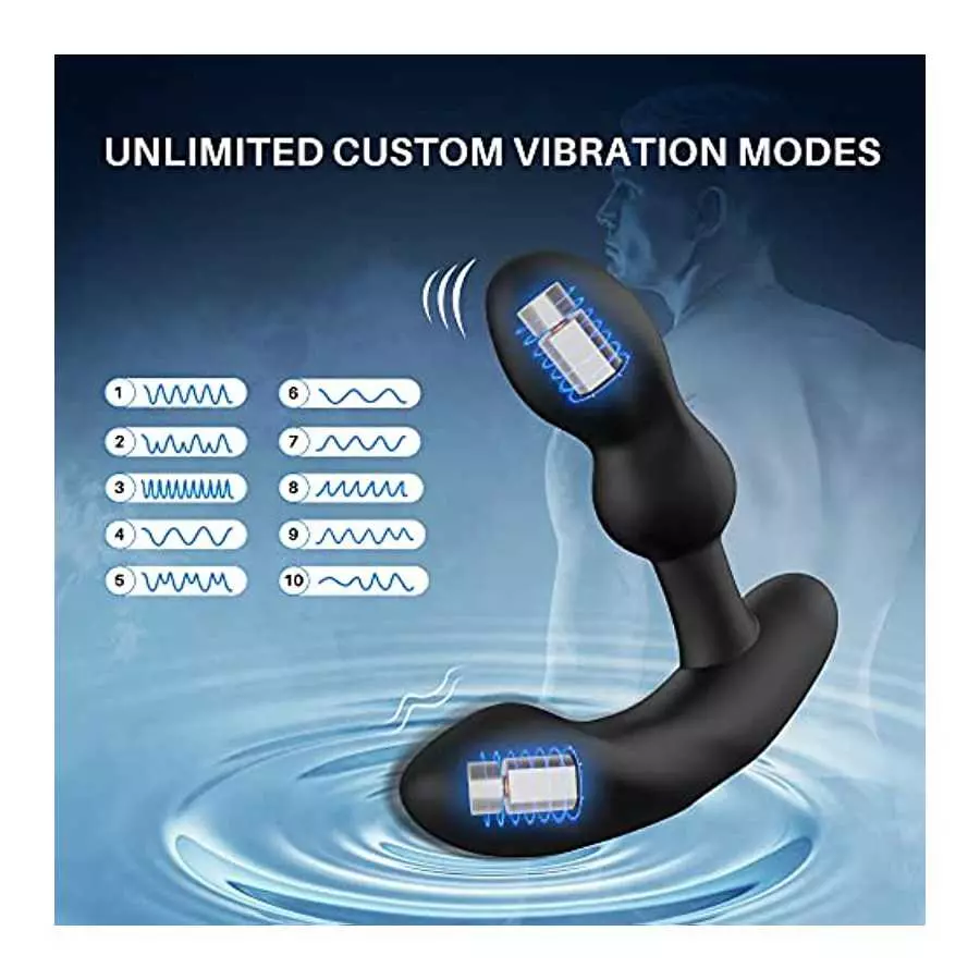 LOVENSE Edge 2 Male Prostate Massager Anal Vibrator, Bluetooth Prostate & Perineum Stimulator Anal Sex Toys for Men, Dual Motor 