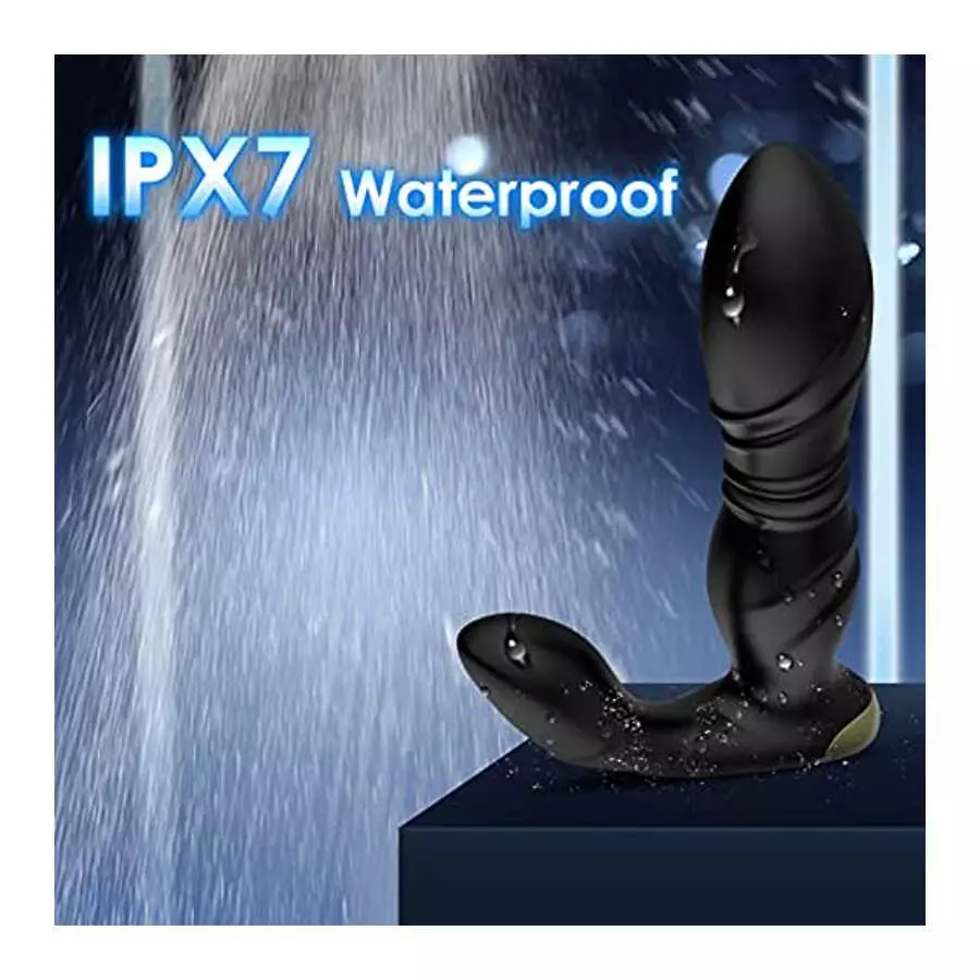 Vibrating Anal Plug with Electric Shock Pulse Vibrator, Anal Vibrator Prostate Massager for Men with Remote Control, Rechargeabl