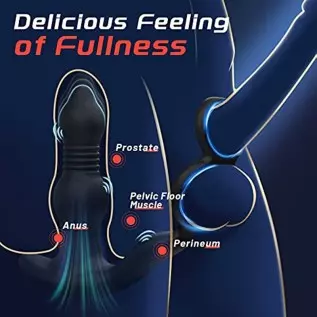Prostate Massager Anal Vibrator for Men - Anal Sex Toys with Cock Ring, Mens Adult Sex Toys Anal dildo 10 Thrusting & Vibrating Prostate Massager Anal Vibrator for Men - Anal Sex Toys with Cock Ring, Mens Adult Sex Toys Anal dildo 10 Thrusting & Vibrating