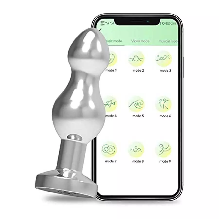 Vibrating Butt Plug, Tluda Stainless Steel Anal Plug Vibrator with 9 Vibration Modes, Anal Sex Toys Vibrating Buttplug, Butt Plu