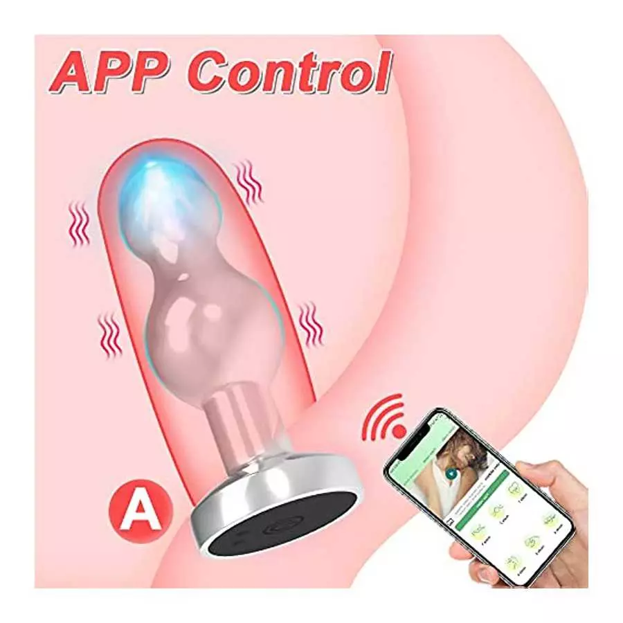 Vibrating Butt Plug, Tluda Stainless Steel Anal Plug Vibrator with 9 Vibration Modes, Anal Sex Toys Vibrating Buttplug, Butt Plu