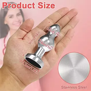 Vibrating Butt Plug, Tluda Stainless Steel Anal Plug Vibrator with 9 Vibration Modes, Anal Sex Toys Vibrating Buttplug, Butt Plu