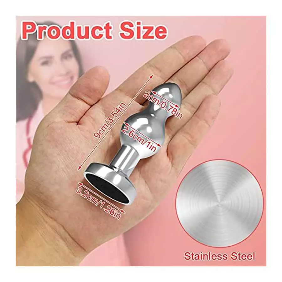 Vibrating Butt Plug, Tluda Stainless Steel Anal Plug Vibrator with 9 Vibration Modes, Anal Sex Toys Vibrating Buttplug, Butt Plu