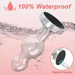 Vibrating Butt Plug, Tluda Stainless Steel Anal Plug Vibrator with 9 Vibration Modes, Anal Sex Toys Vibrating Buttplug, Butt Plu