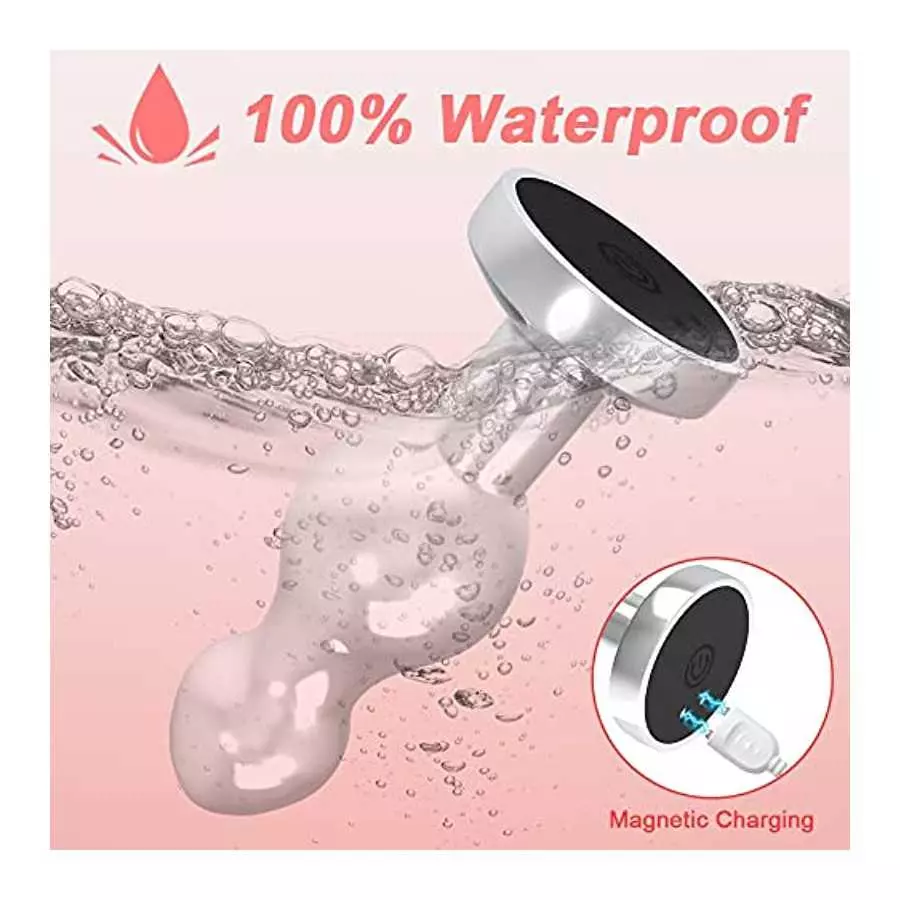 Vibrating Butt Plug, Tluda Stainless Steel Anal Plug Vibrator with 9 Vibration Modes, Anal Sex Toys Vibrating Buttplug, Butt Plu