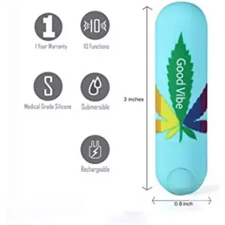 Jessi 420 Rechargeable Mini Bullet Vibe in Blue Jessi 420 Rechargeable Mini Bullet Vibe in Blue