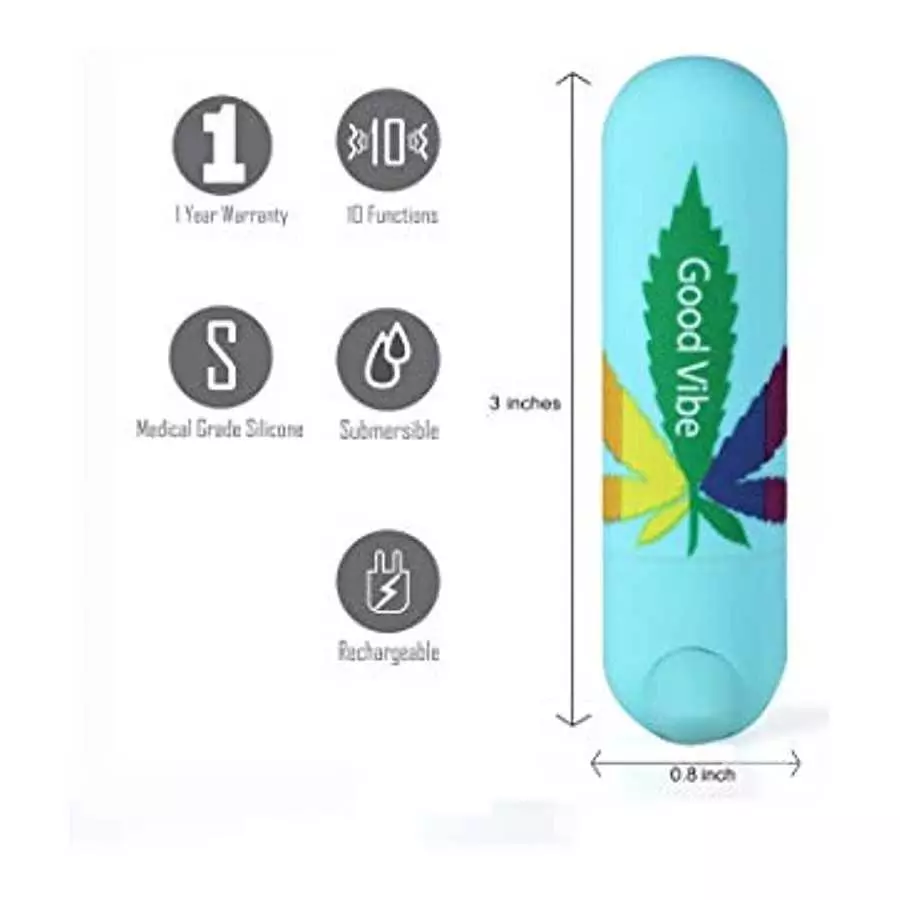 Jessi 420 Rechargeable Mini Bullet Vibe in Blue