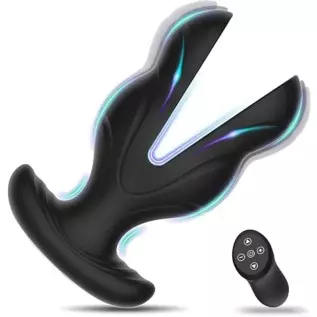 Vibrating Butt Plug Silicone Anal Vibrator for Anal Training, Y Shaped Anal Dilator with 7 Vibrations & 3 Vib Intensities Prosta