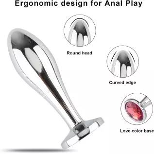 Anal Butt Plug, 3Pcs Set Safety Metal Anal Butt Plug Sex Toy with Crystal Diamond Beginner Anal Toy for Adult Unisex (Blue) Anal Butt Plug, 3Pcs Set Safety Metal Anal Butt Plug Sex Toy with Crystal Diamond Beginner Anal Toy for Adult Unisex (Blue)