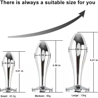 Anal Butt Plug, 3Pcs Set Safety Metal Anal Butt Plug Sex Toy with Crystal Diamond Beginner Anal Toy for Adult Unisex (Blue) Anal Butt Plug, 3Pcs Set Safety Metal Anal Butt Plug Sex Toy with Crystal Diamond Beginner Anal Toy for Adult Unisex (Blue)