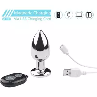 Vibrating Butt Plug Rechargeable Vibrating Anal Plug Prostate Massager with 10 Modes Stainless Steel Butt Plug Fetish Bondage An Vibrating Butt Plug Rechargeable Vibrating Anal Plug Prostate Massager with 10 Modes Stainless Steel Butt Plug Fetish Bondage An