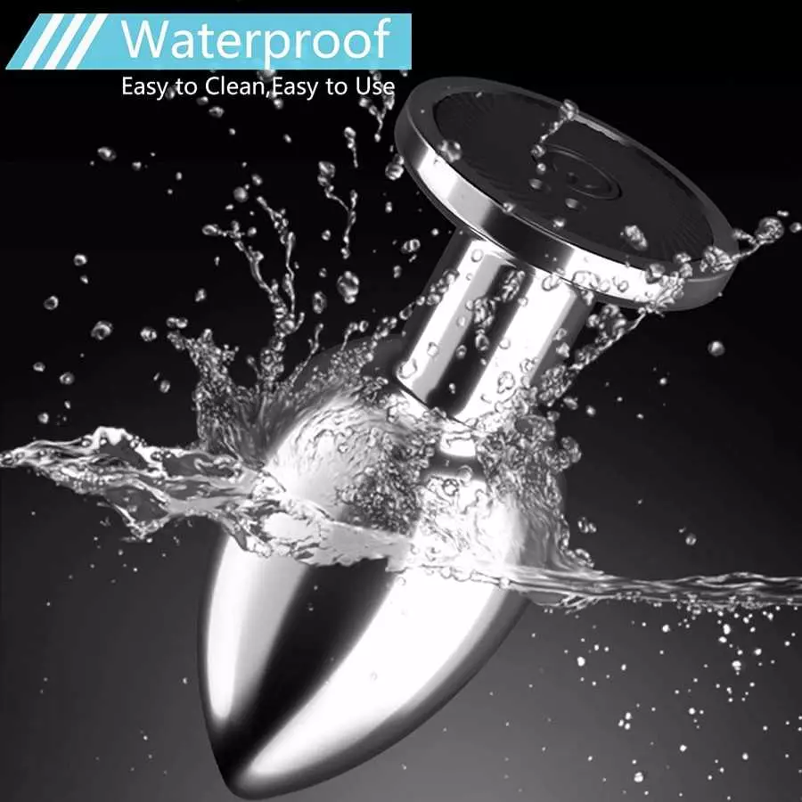 Vibrating Butt Plug Rechargeable Vibrating Anal Plug Prostate Massager with 10 Modes Stainless Steel Butt Plug Fetish Bondage An