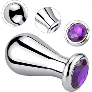 Stainless Steel Big Anal Plug Bulb Shape Jewelry Butt Plug Trainer Set Anal Massager Sex Toy for Men Women (M) Stainless Steel Big Anal Plug Bulb Shape Jewelry Butt Plug Trainer Set Anal Massager Sex Toy for Men Women (M)