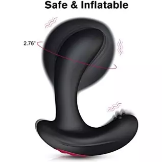 Anal Vibrator Inflatable Butt Plug - Remote Control Prostate Massager with Automatic Inflation and 10 Vibrating Modes for Adult Anal Vibrator Inflatable Butt Plug - Remote Control Prostate Massager with Automatic Inflation and 10 Vibrating Modes for Adult