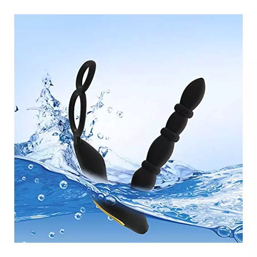 Prostate Massager Anal Vibrator, 10 Vibrating Modes with Heating Function, Cock Ring Anal Plug Anal Sex Toy P Sport Massager for