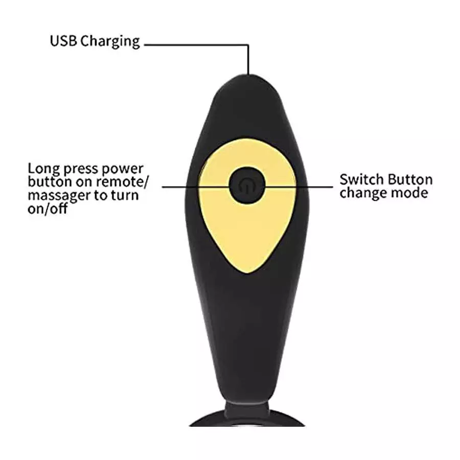 Prostate Massager Anal Vibrator, 10 Vibrating Modes with Heating Function, Cock Ring Anal Plug Anal Sex Toy P Sport Massager for