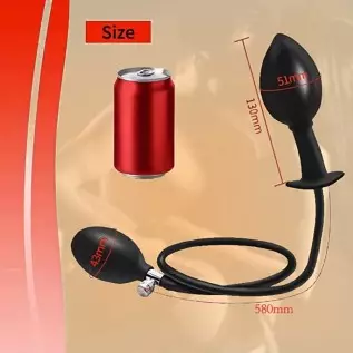 Inflatable Silicone Anal Plug, Hip Expansion Trainer Waterproof SM Anus Sex Toy Rear Door Stimulator, for Beginners and Advanced