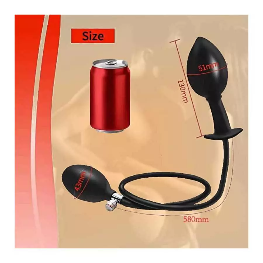 Inflatable Silicone Anal Plug, Hip Expansion Trainer Waterproof SM Anus Sex Toy Rear Door Stimulator, for Beginners and Advanced