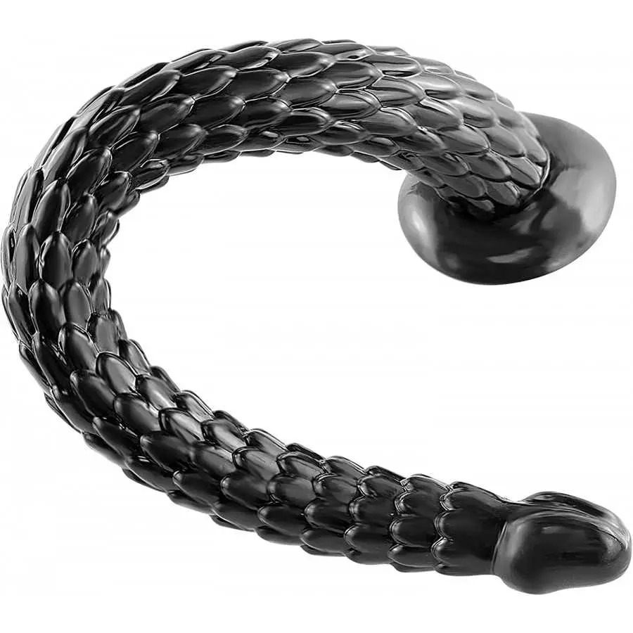 Super Long Anal ES Plug, 22.83" Big Snake Butt Plug G spot Prostate Massage Sex Toys for Men,Women,Black