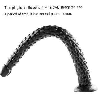 Super Long Anal ES Plug, 22.83" Big Snake Butt Plug G spot Prostate Massage Sex Toys for Men,Women,Black