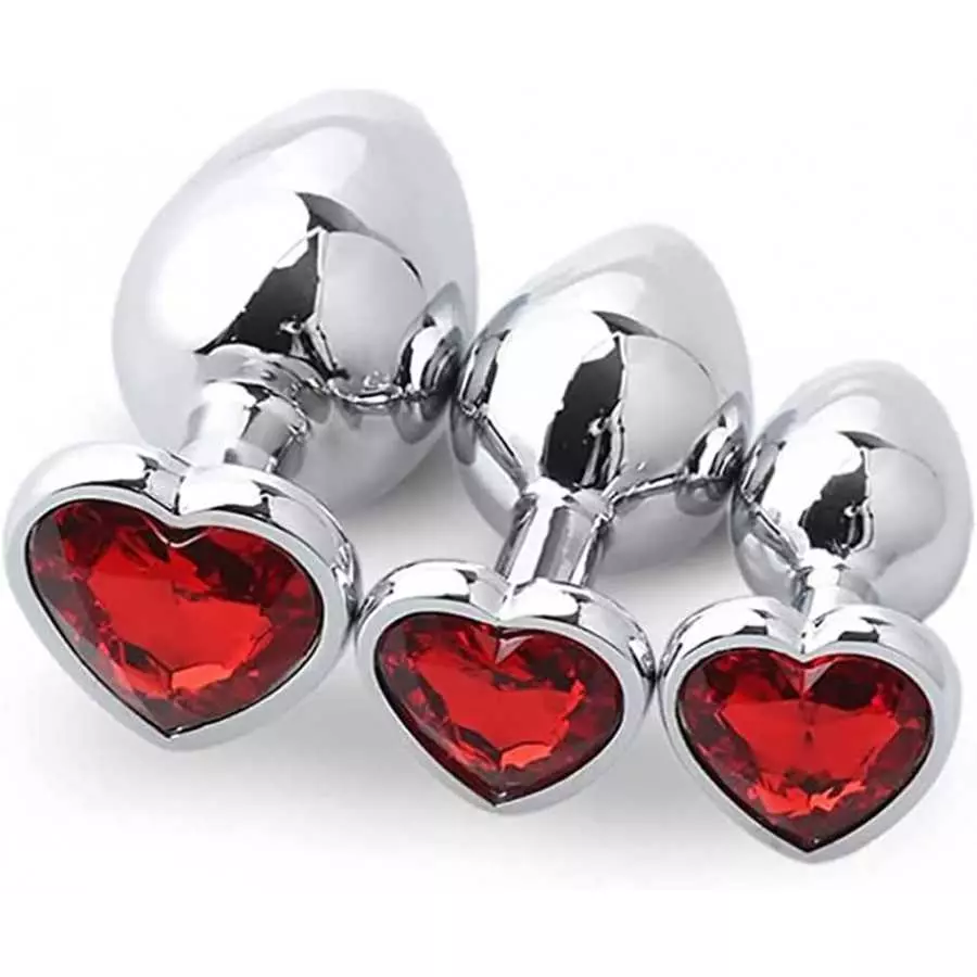 Butt Plug Vibrating Trainer Kit 4pcs Silicone Expanding Anal Plug Vibrator for Men Women Couples Heart Jeweled Adult Anales Sex 