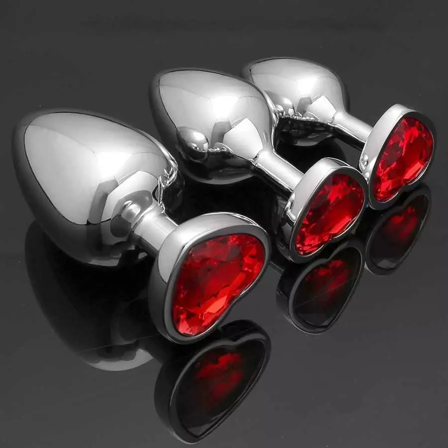 Butt Plug Vibrating Trainer Kit 4pcs Silicone Expanding Anal Plug Vibrator for Men Women Couples Heart Jeweled Adult Anales Sex 