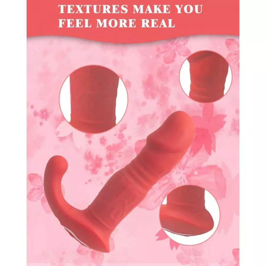 Anal Vibrator, Onismo Vibrating Prostate Massager with 7 Vibration Modes and 3 Thrusting Speed Remote Controlled Anal Sex Toys f