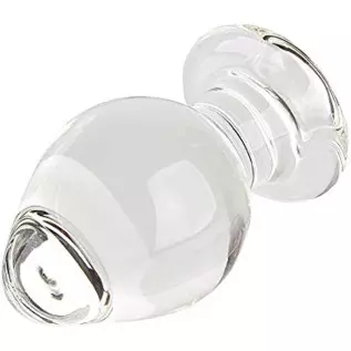 Romi Extra Large Glass Butt Plug 2.3 X 4.13 Inch,g-spot Crystal Anal Plug Bum Plug Titanmen Master Tool Pleasure Bomb Plug Heavy