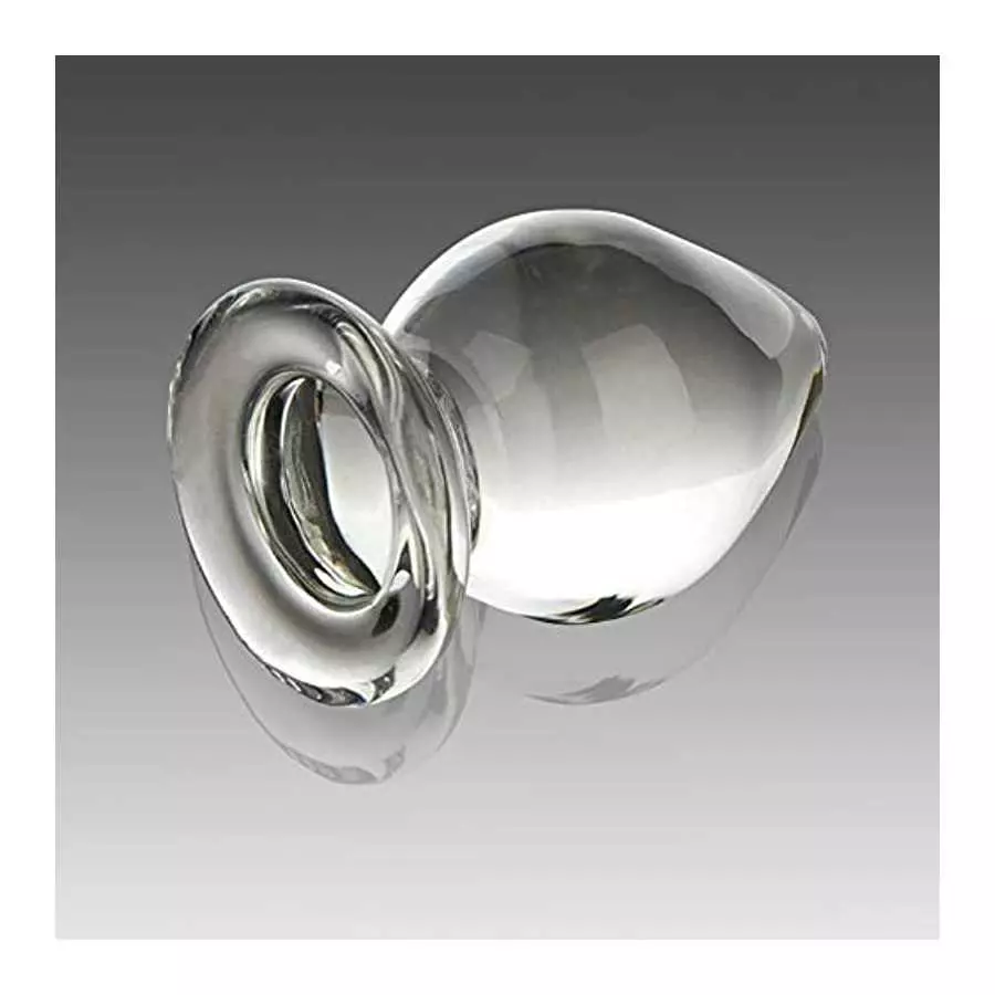 Romi Extra Large Glass Butt Plug 2.3 X 4.13 Inch,g-spot Crystal Anal Plug Bum Plug Titanmen Master Tool Pleasure Bomb Plug Heavy