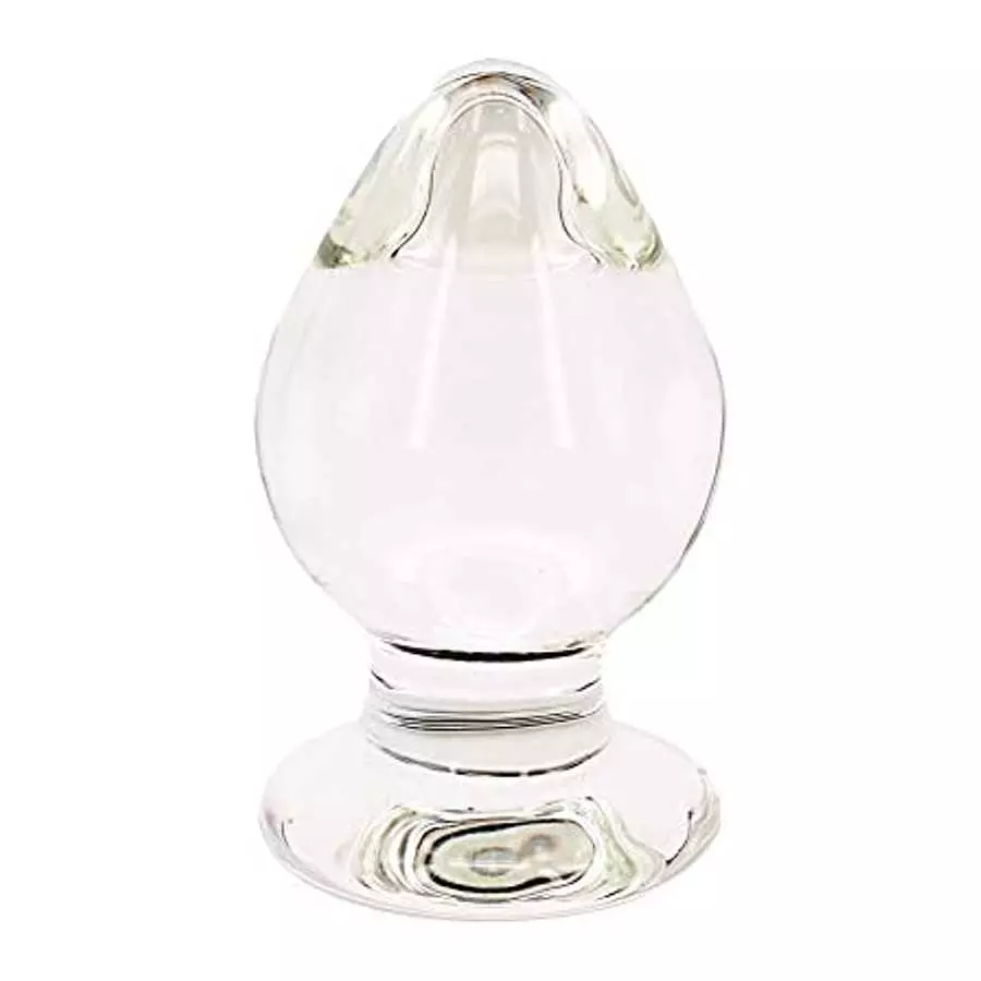 Romi Extra Large Glass Butt Plug 2.3 X 4.13 Inch,g-spot Crystal Anal Plug Bum Plug Titanmen Master Tool Pleasure Bomb Plug Heavy