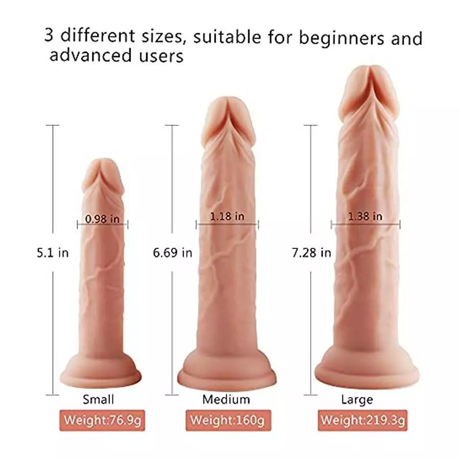 Anal Plug Training Sets，3 Sizes Anal Dildos，Silicone Dildo with Strong Suction Cup，G-Spot Sex Toys for Women Pleasure Dildo and 