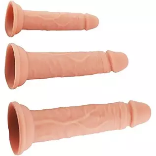 Anal Plug Training Sets，3 Sizes Anal Dildos，Silicone Dildo with Strong Suction Cup，G-Spot Sex Toys for Women Pleasure Dildo and 
