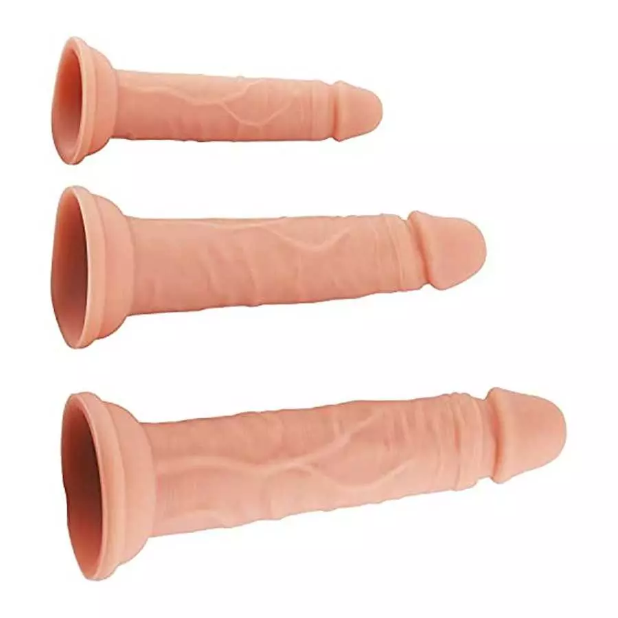 Anal Plug Training Sets，3 Sizes Anal Dildos，Silicone Dildo with Strong Suction Cup，G-Spot Sex Toys for Women Pleasure Dildo and 