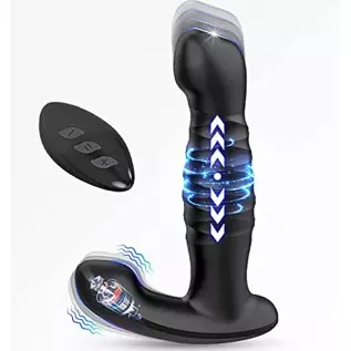 Thrusting Prostate Massager Anal Sex Toy Vibrator, Male Adult Anal Sex Toys for Men, MHYNNR Remote Control Vibrating Anal Dildo 