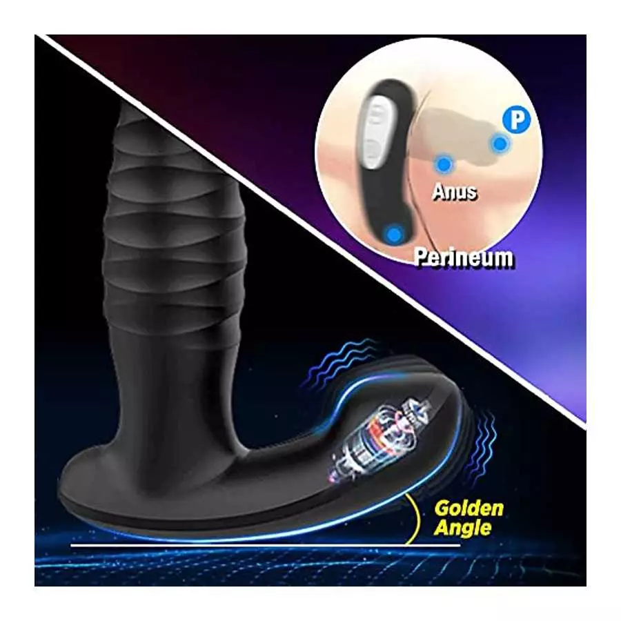 Thrusting Prostate Massager Anal Sex Toy Vibrator, Male Adult Anal Sex Toys for Men, MHYNNR Remote Control Vibrating Anal Dildo 