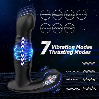 Thrusting Prostate Massager Anal Sex Toy Vibrator, Male Adult Anal Sex Toys for Men, MHYNNR Remote Control Vibrating Anal Dildo Thrusting Prostate Massager Anal Sex Toy Vibrator, Male Adult Anal Sex Toys for Men, MHYNNR Remote Control Vibrating Anal Dildo
