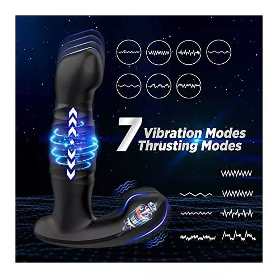 Thrusting Prostate Massager Anal Sex Toy Vibrator, Male Adult Anal Sex Toys for Men, MHYNNR Remote Control Vibrating Anal Dildo 