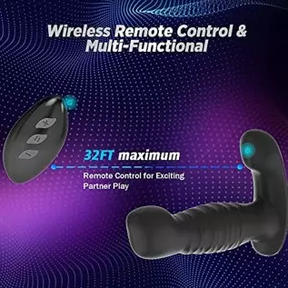Thrusting Prostate Massager Anal Sex Toy Vibrator, Male Adult Anal Sex Toys for Men, MHYNNR Remote Control Vibrating Anal Dildo Thrusting Prostate Massager Anal Sex Toy Vibrator, Male Adult Anal Sex Toys for Men, MHYNNR Remote Control Vibrating Anal Dildo