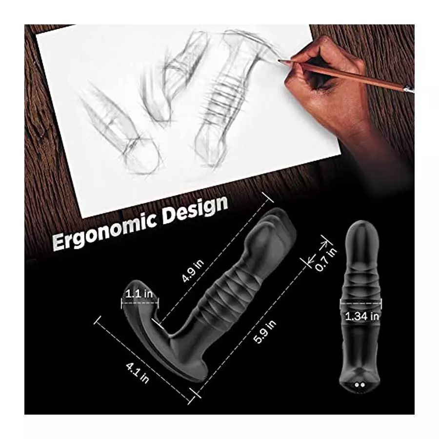 Thrusting Prostate Massager Anal Sex Toy Vibrator, Male Adult Anal Sex Toys for Men, MHYNNR Remote Control Vibrating Anal Dildo 