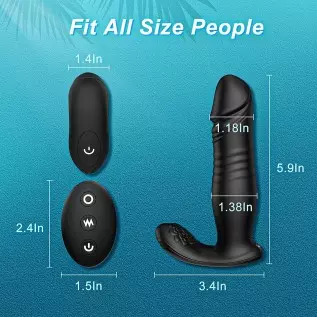 Thrusting Anal Vibrator Sex Toys Prostate Massager, APP & Remote Control Anal Plug with 6 Thrusting & 6 Vibrating, Vibrating But