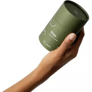 Maude Drop in Grey - 3 Speed USB Powered Mini Massager - 100% Platinum Grade Silicone Personal Massager - Easy-to-Use Water Resi