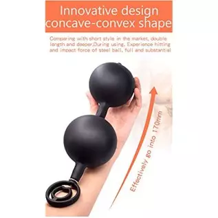 Inflatable Butt Plug Inflatable Anal Plug Built-in Two Vibrating Steel BallsInflatable Butt Anal Pump,Silicone Expandable Anal S