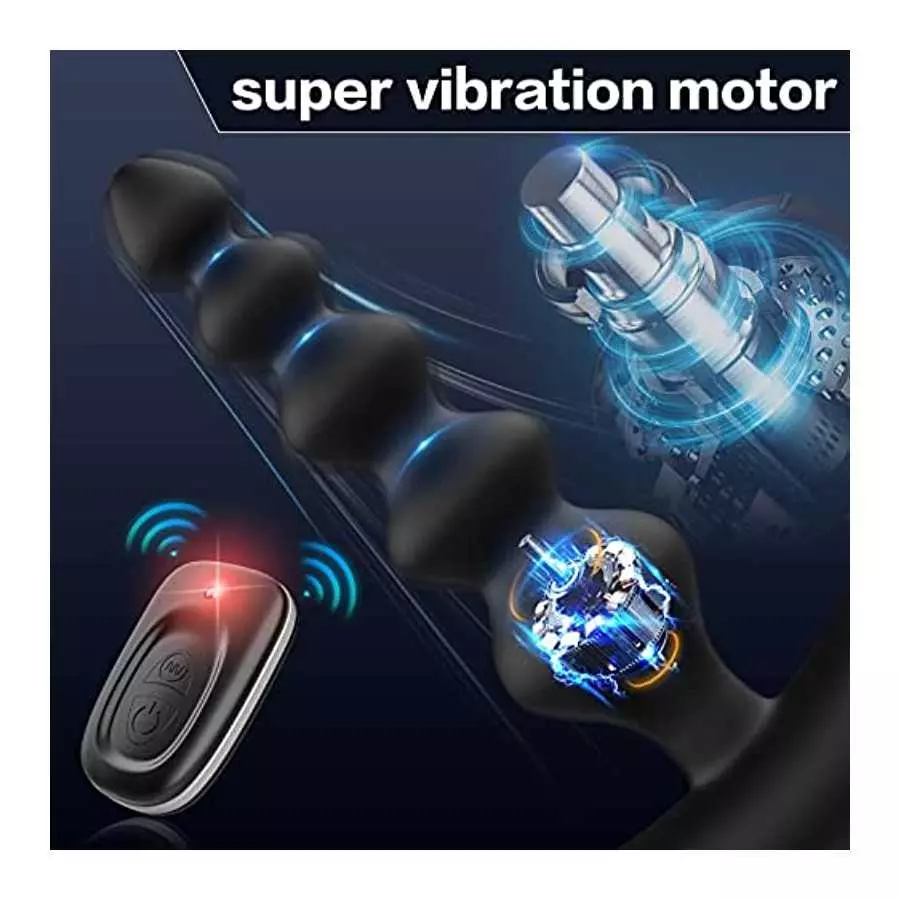 Vibrating Anal Plug, Dovelo Prostate Massager Anal Strong Vibrator 16 Vibration Modes Anal Sex Toy with Remote Control, Vibratin