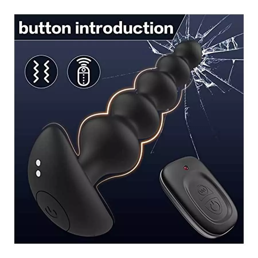 Vibrating Anal Plug, Dovelo Prostate Massager Anal Strong Vibrator 16 Vibration Modes Anal Sex Toy with Remote Control, Vibratin